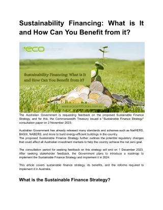 Sustainability Financing_ What is It and How Can You Benefit from it?