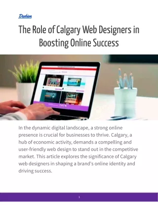 The Role of Calgary Web Designers in Boosting Online Success