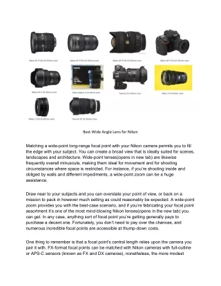 Best Wide Angle Lens for Nikon