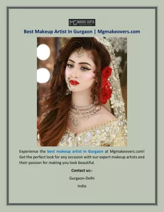 Best Makeup Artist In Gurgaon  Mgmakeovers