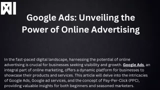 Google Ads Unveiling the Power of Online Advertising