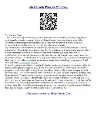 Descriptive Essay Place