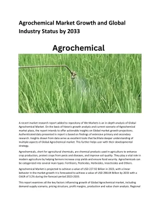 Agrochemical Market