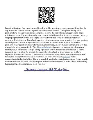 Necessity Is The Mother Of Invention Essay