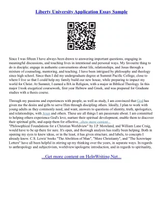 Example Of A University Essay