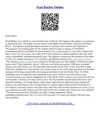 Essays On Pearl Harbor