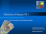 Prezentacja programu Domowe Finanse 6.0
