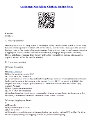 Sell Essays Online