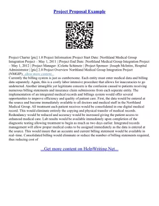 Essay Proposal Sample