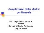 Complicanze della dialisi peritoneale