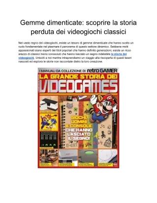 Gemme dimenticate_ scoprire la storia perduta dei videogiochi classici