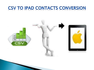 CSV to iPad Address Book Conversion