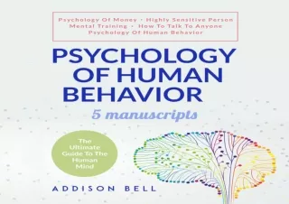 ⚡PDF ✔DOWNLOAD Psychology of Human Behavior - 5 Manuscripts: Psychology of Money