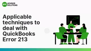 How To Deal With QuickBooks Error 213