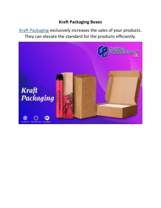 Kraft Packaging Boxes