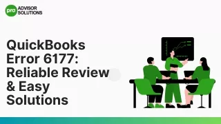 Effective Solutions To Resolve QuickBooks Error 6177