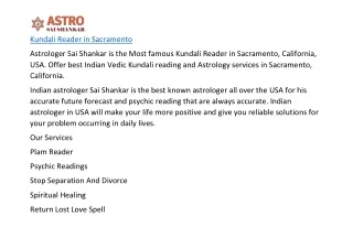 Kundali Reader in Sacramento