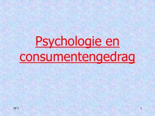 Psychologie en consumentengedrag