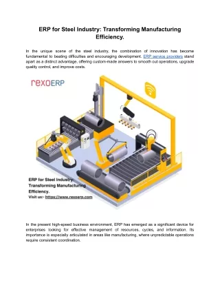 ERP for Steel Industry_ Transforming Manufacturing Efficiency