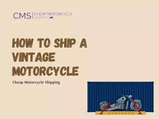 How to Ship a Vintage Motorcycle