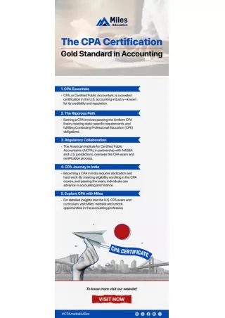 The CPA Certification-Gold Standard in Accounting