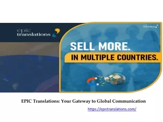 EPIC Translations Your Gateway to Global Communication