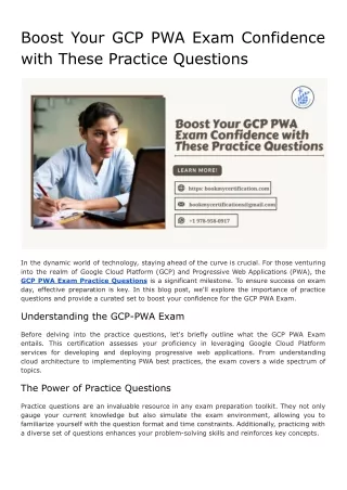 Boost Your GCP PWA Exam Confidence with These Practice Questions