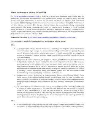 Semiconductor Industry Outlook
