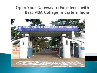 Open Your Gateway to Excellence with Best MBA College in Eastern India