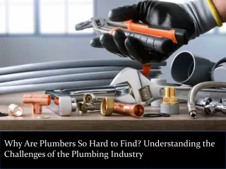 Why Are Plumbers So Hard to Find? Understanding the Challenges of the Plumbing