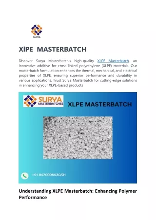 xlpe masterbatch