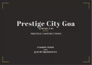 Prestige City Goa Brochure