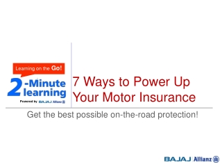 7 Things to increase the effectiveness of motor insurance