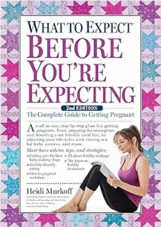 [PDF]❤️DOWNLOAD⚡️ What to Expect Before You're Expecting: The Complete Guide to Getting Pregnant