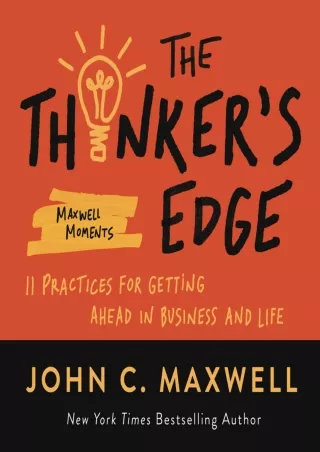 Download⚡️(PDF)❤️ Thinker's Edge (Maxwell Moments)