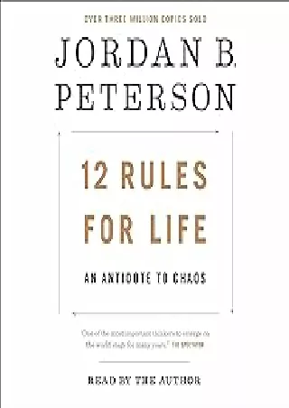 Ebook❤️(download)⚡️ 12 Rules for Life: An Antidote to Chaos