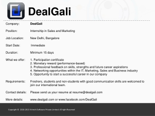 DealGali Career Flyer