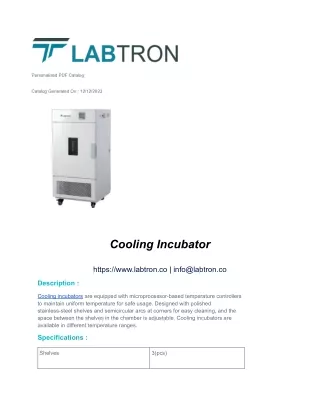 Cooling Incubator