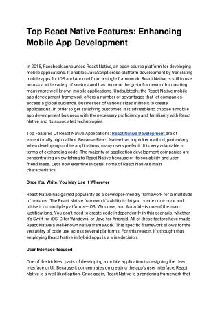 Top React Native Features_ Enhancing Mobile App Development