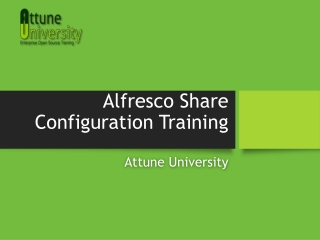 Alfresco Share Configuration Training