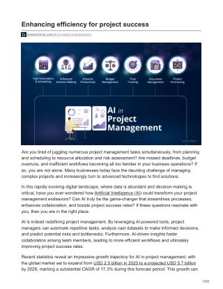 AI in Project Management