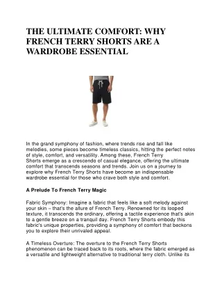 French Terry Shorts