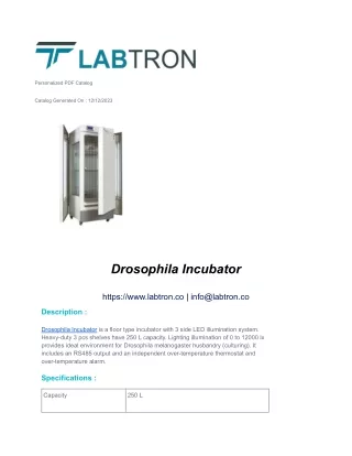 Drosophila Incubator