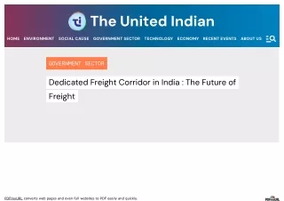 Dedicated Freight Corridor in India | India Freight Corridor