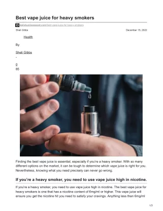dailybusinesspost.com-Best vape juice for heavy smokers