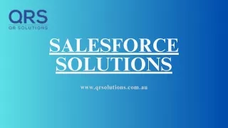 Salesforce Solutions | Managed IT Services Sydney | QR Solutions