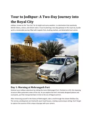 Tour to Jodhpur