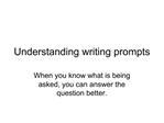 Understanding writing prompts