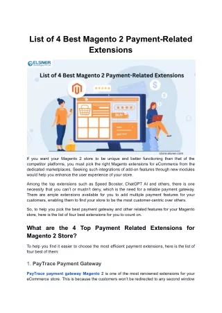 Top 4 PayTrace Payment Gateway Magento 2 Extensions