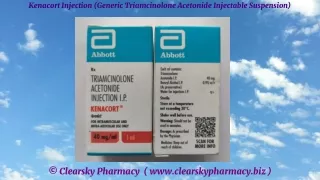 Kenacort Injection (Generic Triamcinolone Acetonide Injectable Suspension)